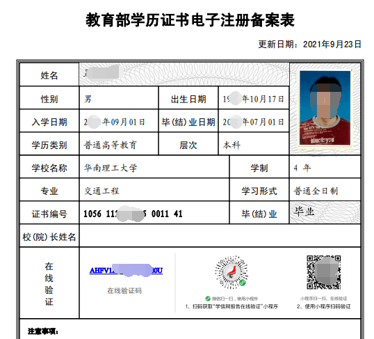 华南理工大学公开学院的文凭